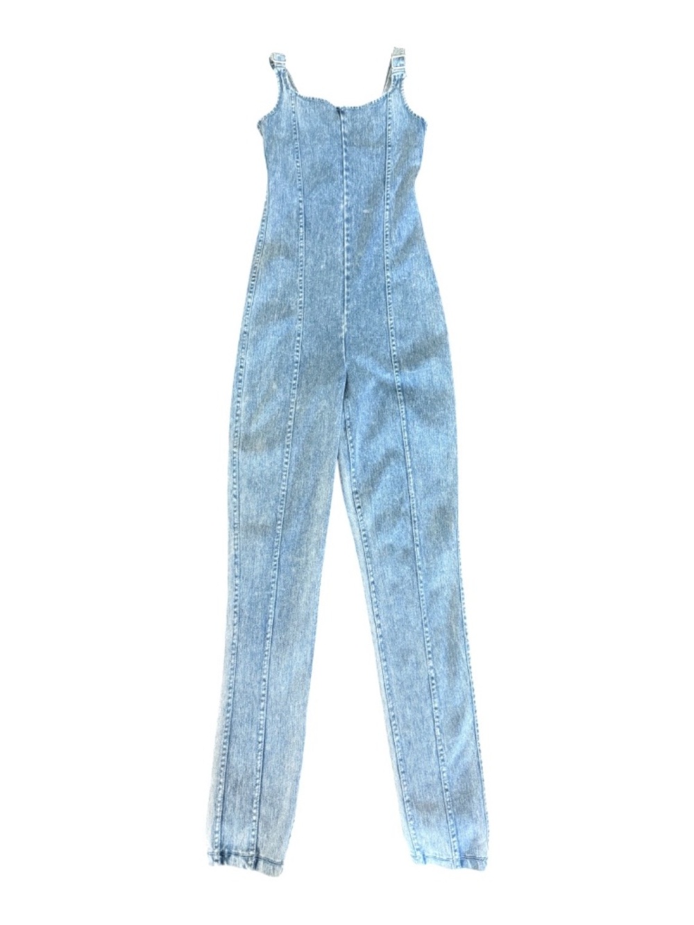 Good American Denim Jumpsuit Fitted Blue One Piece Sleeveless XS - Picture 2 of 15